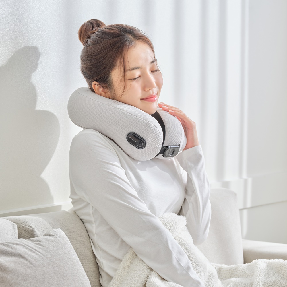 오엘라 휴대용 여행용 무선 온열 공기압 목베개 마사지기 맛사지기 안마기 ON-HN01 - 상세 이미지 4