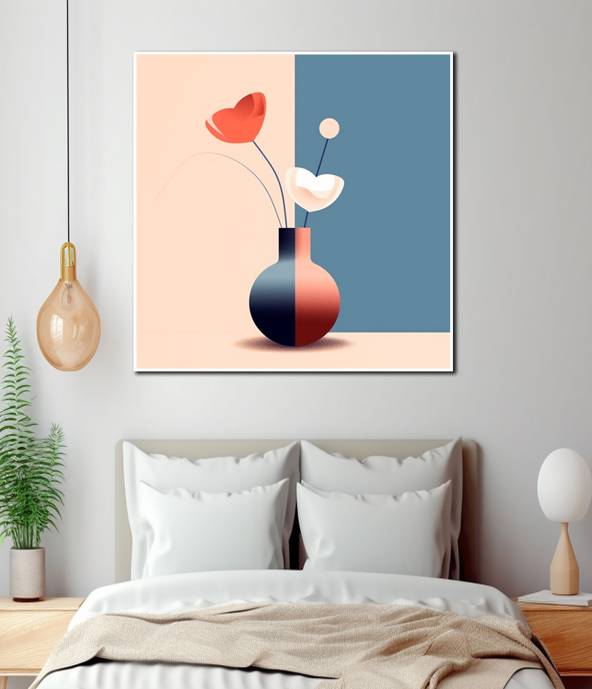 대비의 조화 45cm x 45cm 무광화이트 알루미늄액자 - 상세 이미지 4