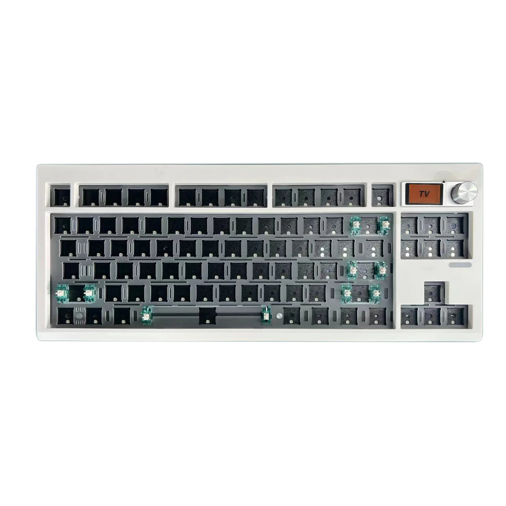 ZUOYA GMK87 주오야 키보드 베어본 VIA지원 3모드 연결 기계식 키보드 키트 화이트 - 상품 이미지