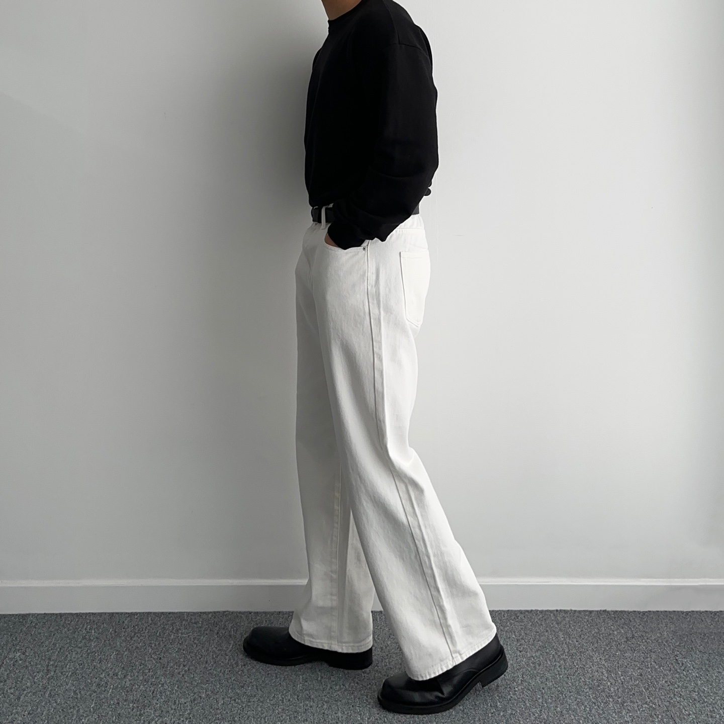 남자치노팬츠 남자흰색바지 백바지 - 상세 이미지 4