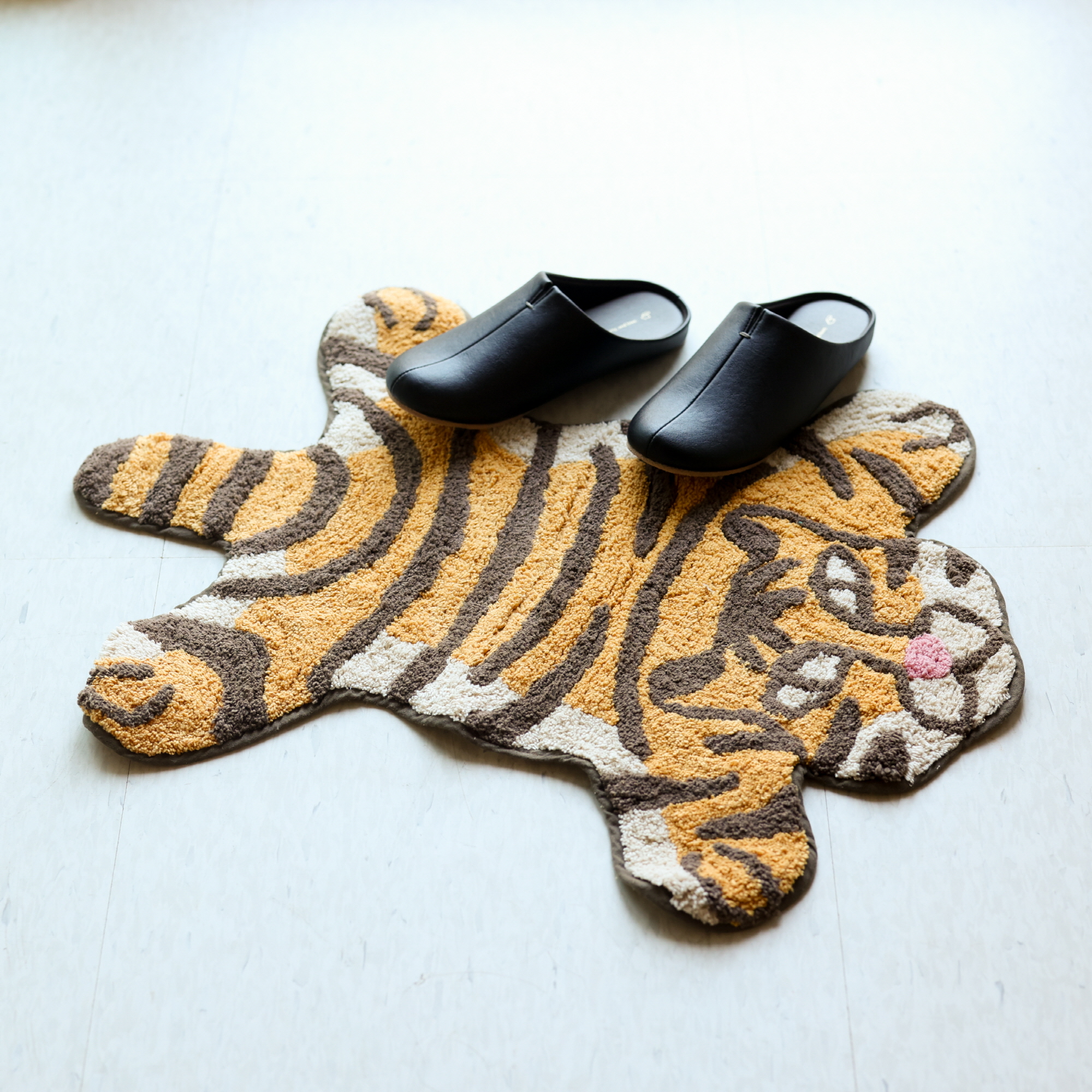 즐거운 동물원 순면 스몰 발매트 호랑이