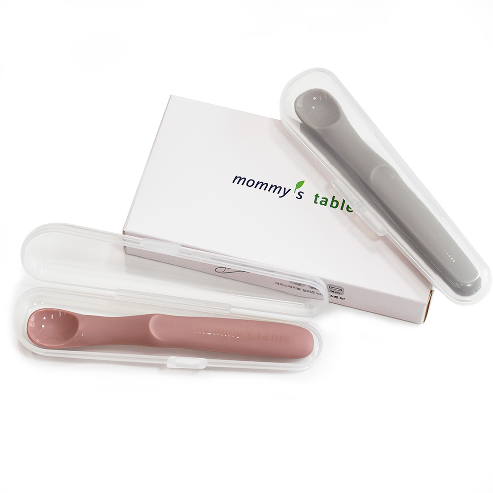 마미스테이블 한술 최상급 식품등급 실리콘 아기스푼 이유식용기 돌 백일선물