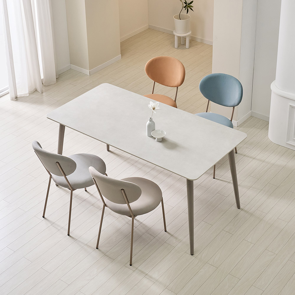 쏠앤까사 로즈 포세린 세라믹 식탁세트 4인용 1300 1600