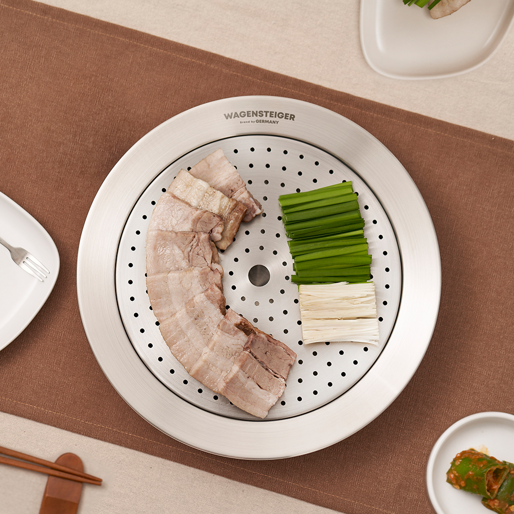 바겐슈타이거 IH 올스텐 스팀워머 24cm + 레스팅커버 실버 24cm 찜기 쿠커 뚜껑 캠핑 이미지 8