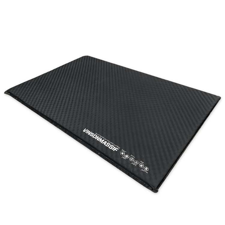 빈슨메시프 시그니처 엠보싱 자충매트 휴대용 차박 캠핑매트 자충 에어매트 더블, 8cm, 블랙
