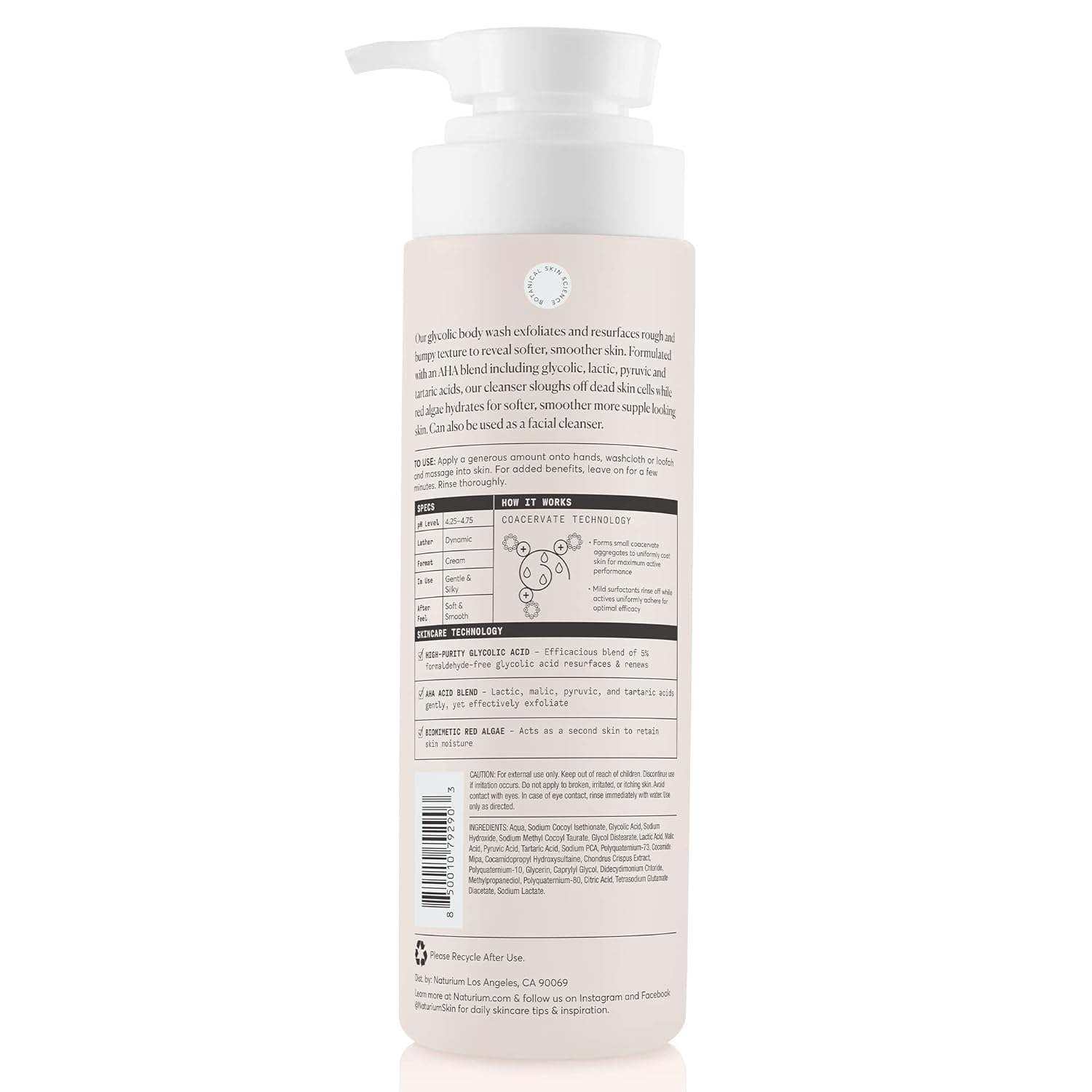 Naturium 더 스무더 글리콜산 엑스폴리에이팅 바디 워시 500ml 이미지 3