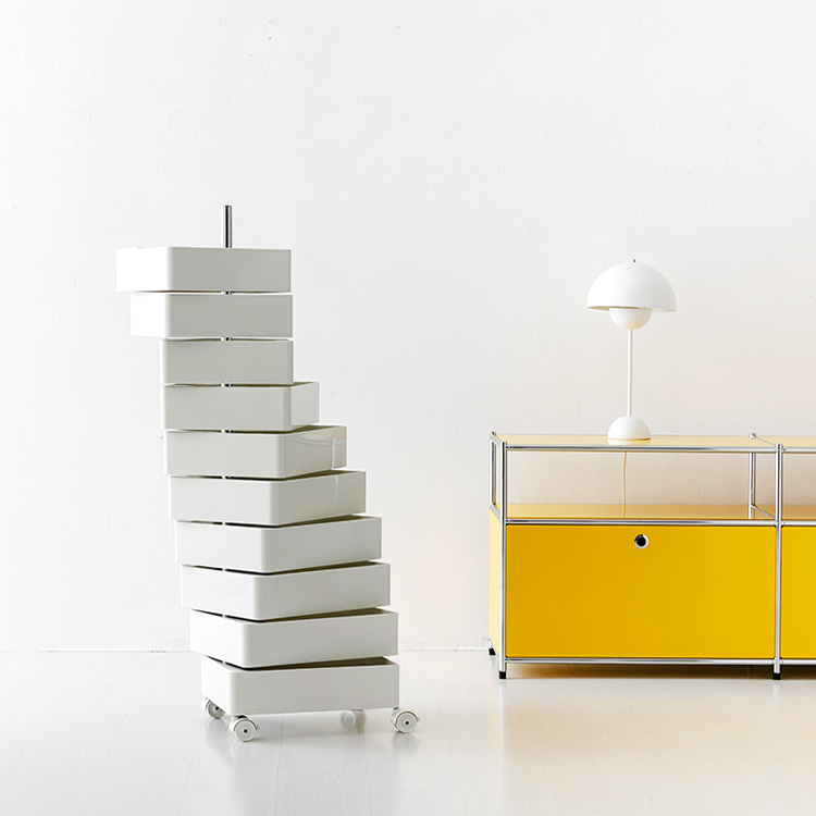 빙그리 회전서랍 트롤리 10단 크림 2860.4060