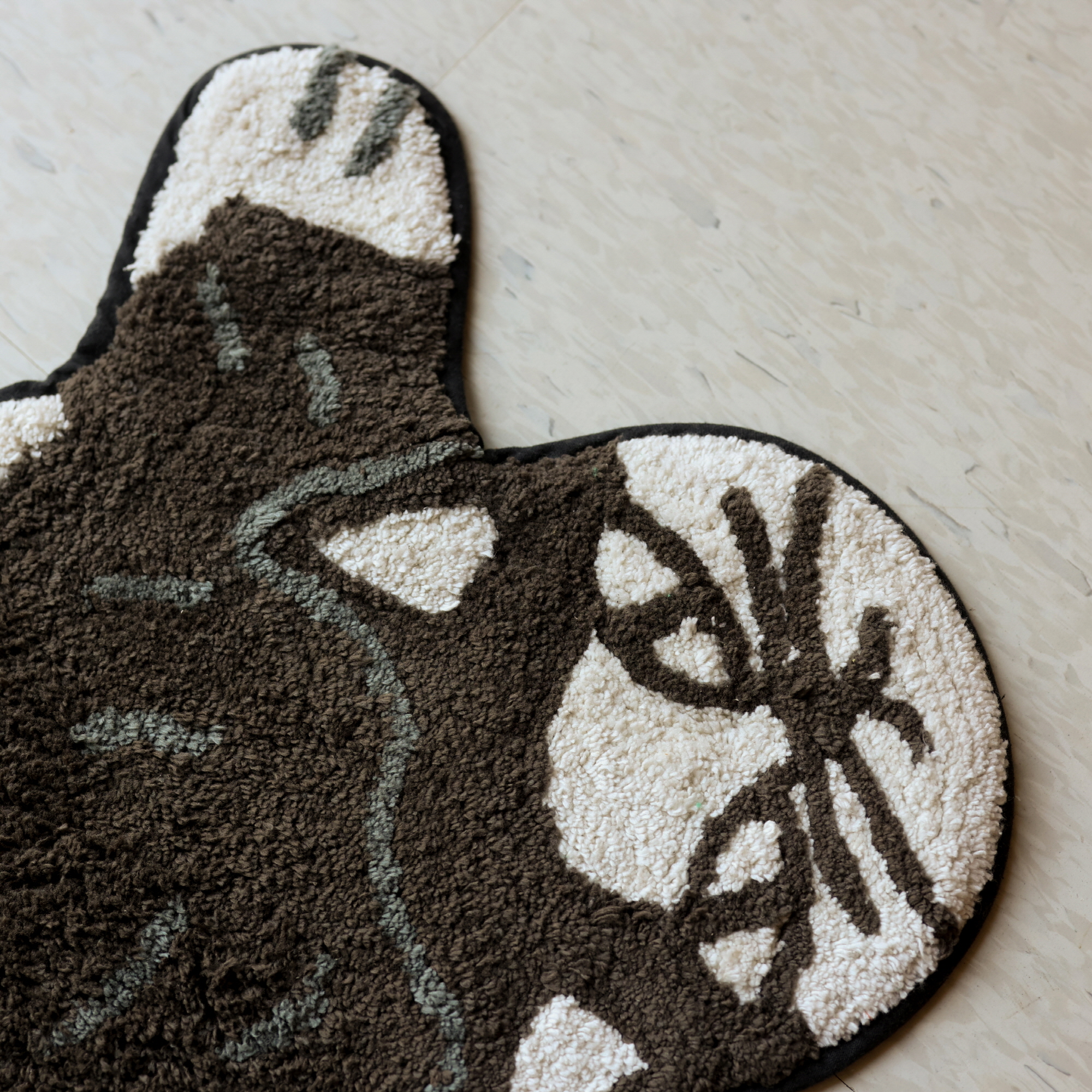 즐거운 동물원 순면 스몰 발매트 고양이