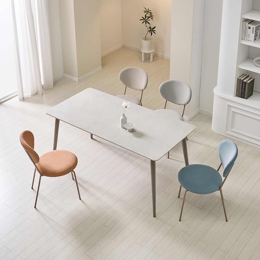 쏠앤까사 로즈 포세린 세라믹 식탁세트 4인용 1300 1600