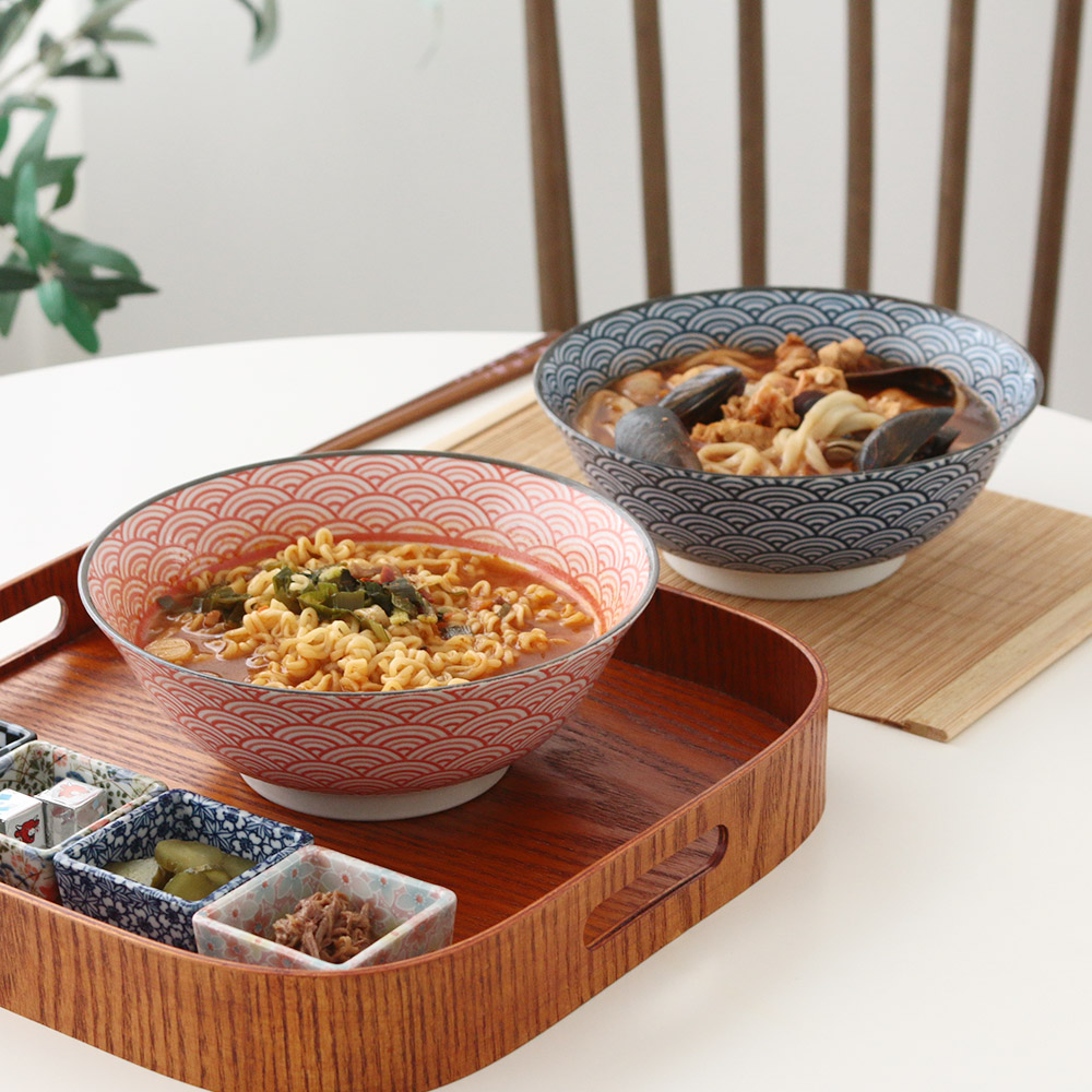 고양이 일본 면기 일식 도자기 우동기 라면기 우동 라멘 그릇 - 상세 이미지 2