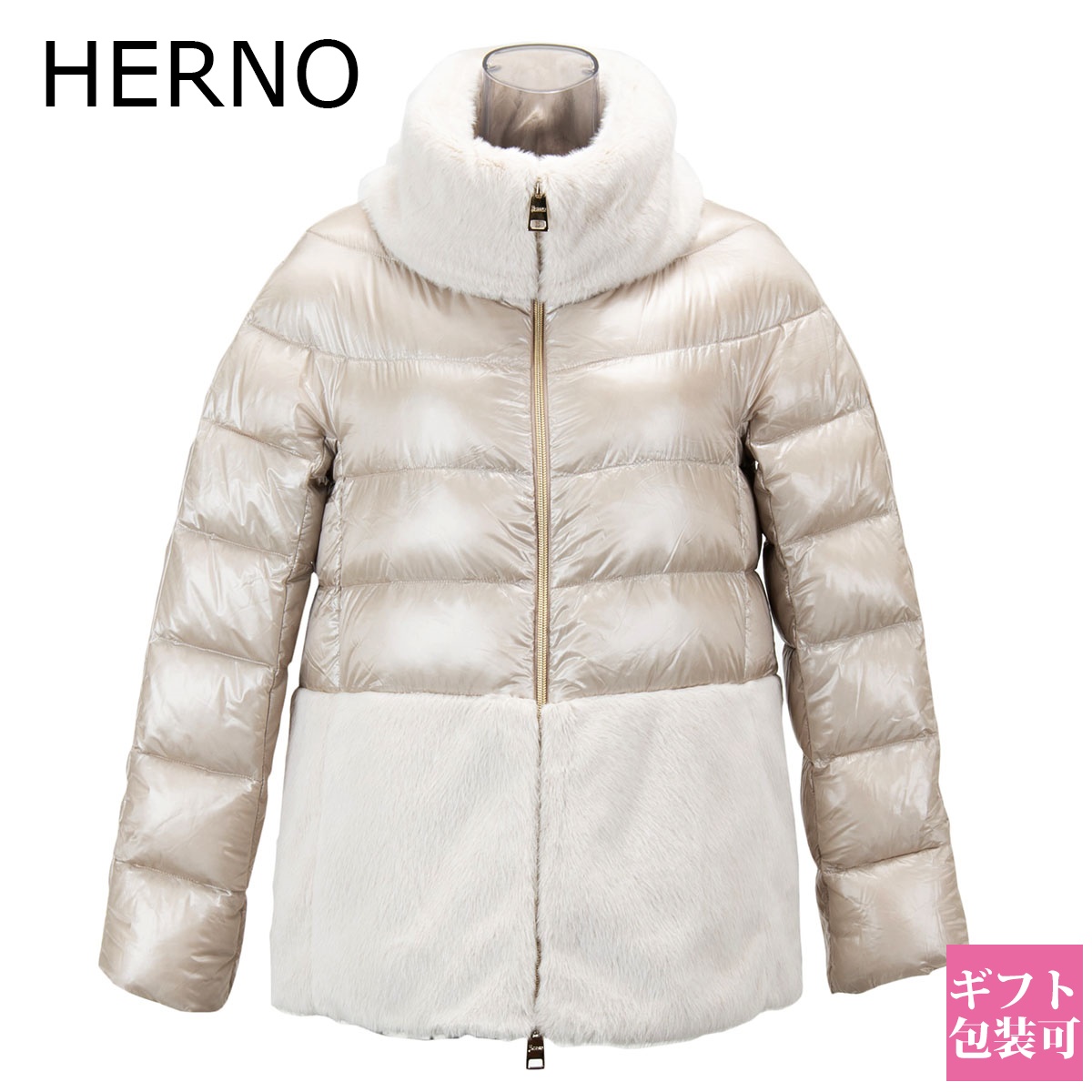 에르노 여성 숏패딩 다운자켓 에코 방한 퍼 윈터 HERNO - 상품 이미지