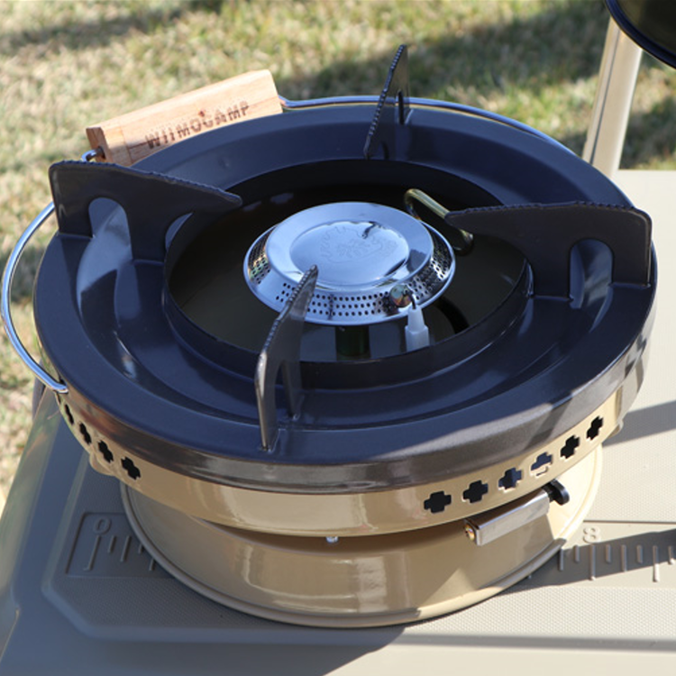 위모캠 오리엘 강염 캠핑 해바라기 버너 그리들 이소가스 나무손잡이 연장다리 가방 포함