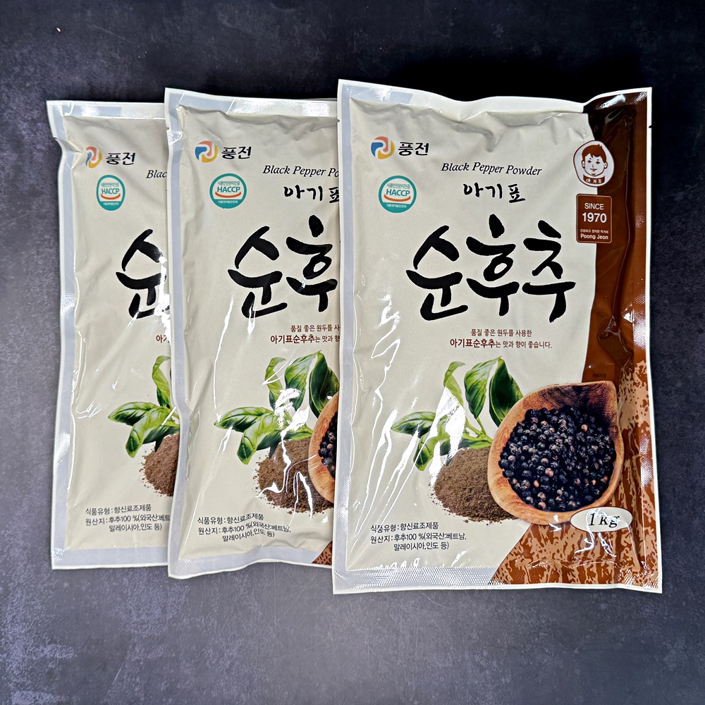 풍전 아기표 순후추 1kg 훗추 후추가루 흑후추분말 업소용 100% - 상세 이미지 4