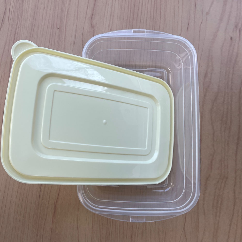 동양 탁 투명 밀폐용기 3L 2P 직사각 냉동밥 반찬통 전자레인지 보관용기 - 상세 이미지 3