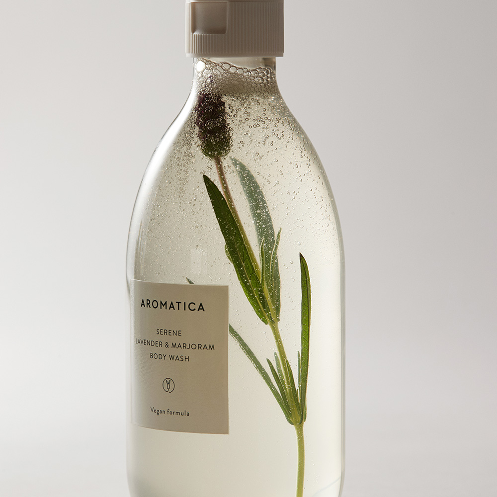아로마티카 서렌 바디워시 라벤더 & 마조람 300ML 향좋은 바디워시 클렌져 샤워 젤