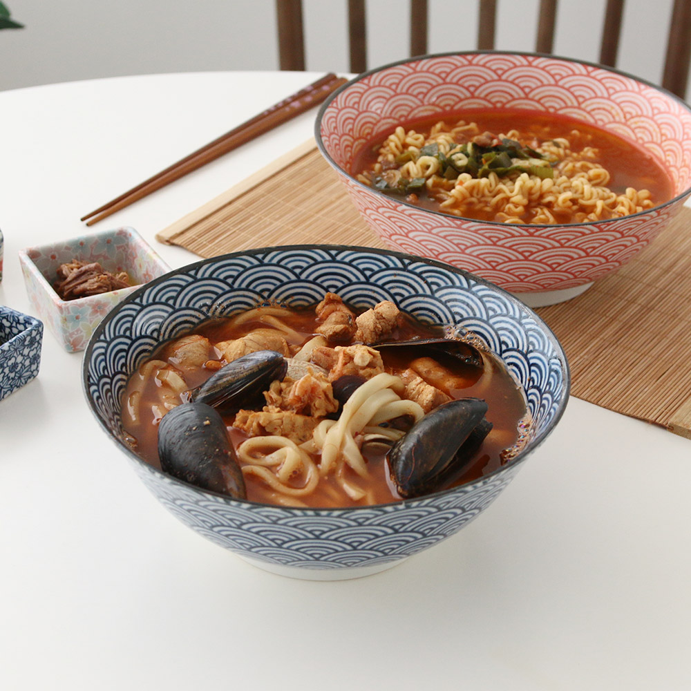 고양이 일본 면기 일식 도자기 우동기 라면기 우동 라멘 그릇