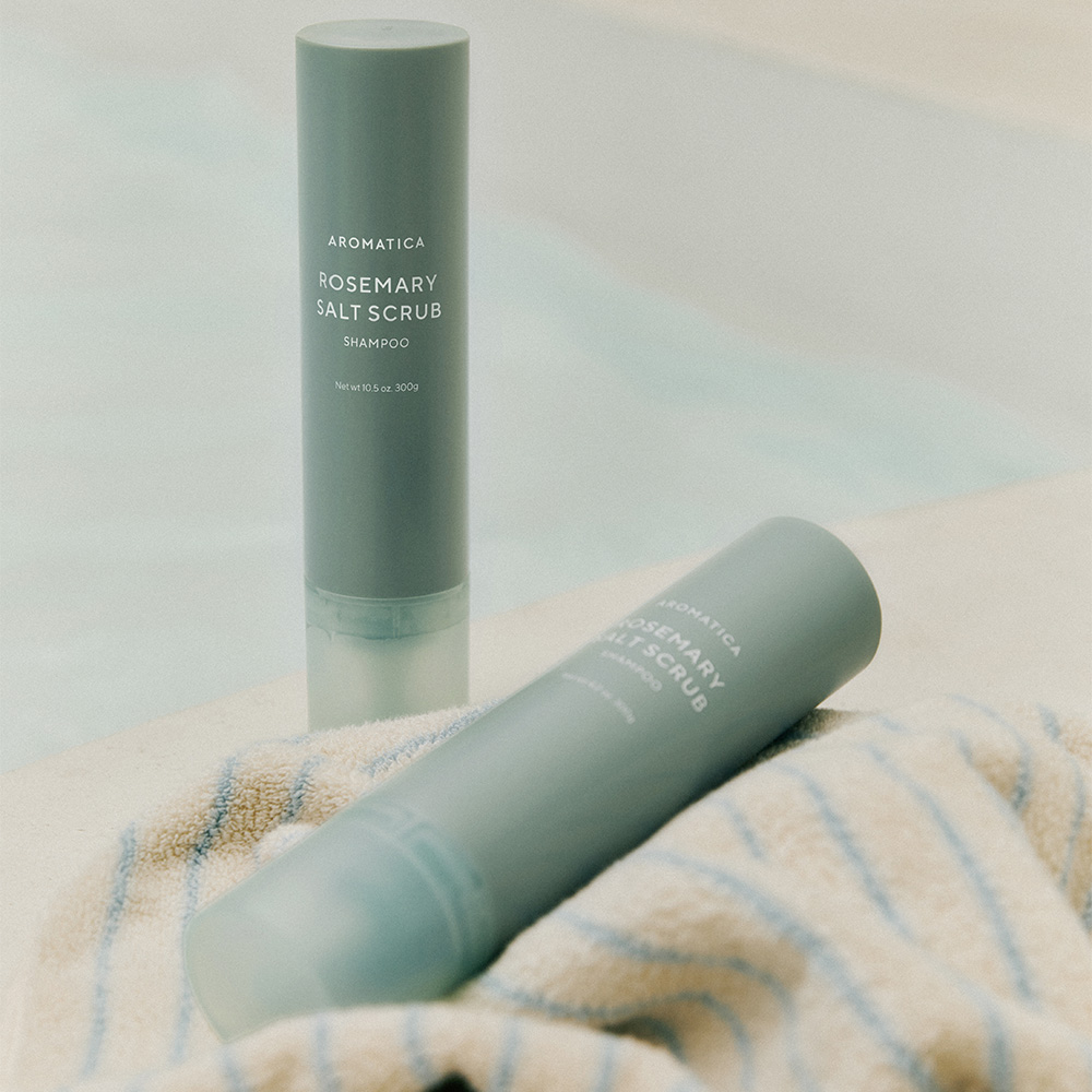 아로마티카 로즈마리 솔트 스크럽 샴푸 300G 두피 쿨링 지성 각질 케어 탈모 소금샴푸 이미지 3