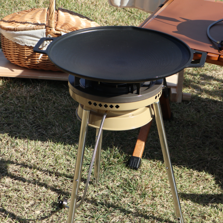 위모캠 오리엘 강염 캠핑 해바라기 버너 그리들 이소가스 나무손잡이 연장다리 가방 포함