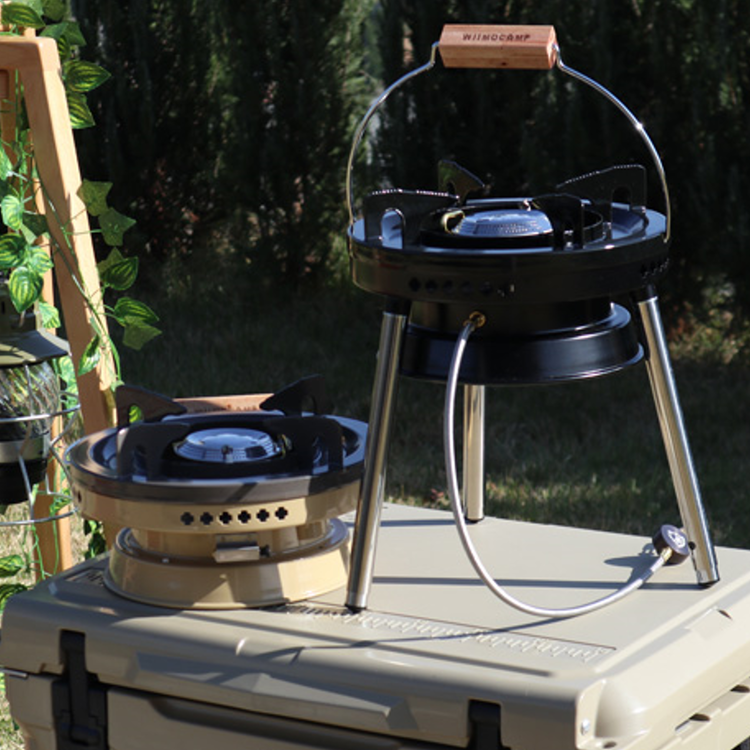 위모캠 오리엘 강염 캠핑 해바라기 버너 그리들 이소가스 나무손잡이 연장다리 가방 포함