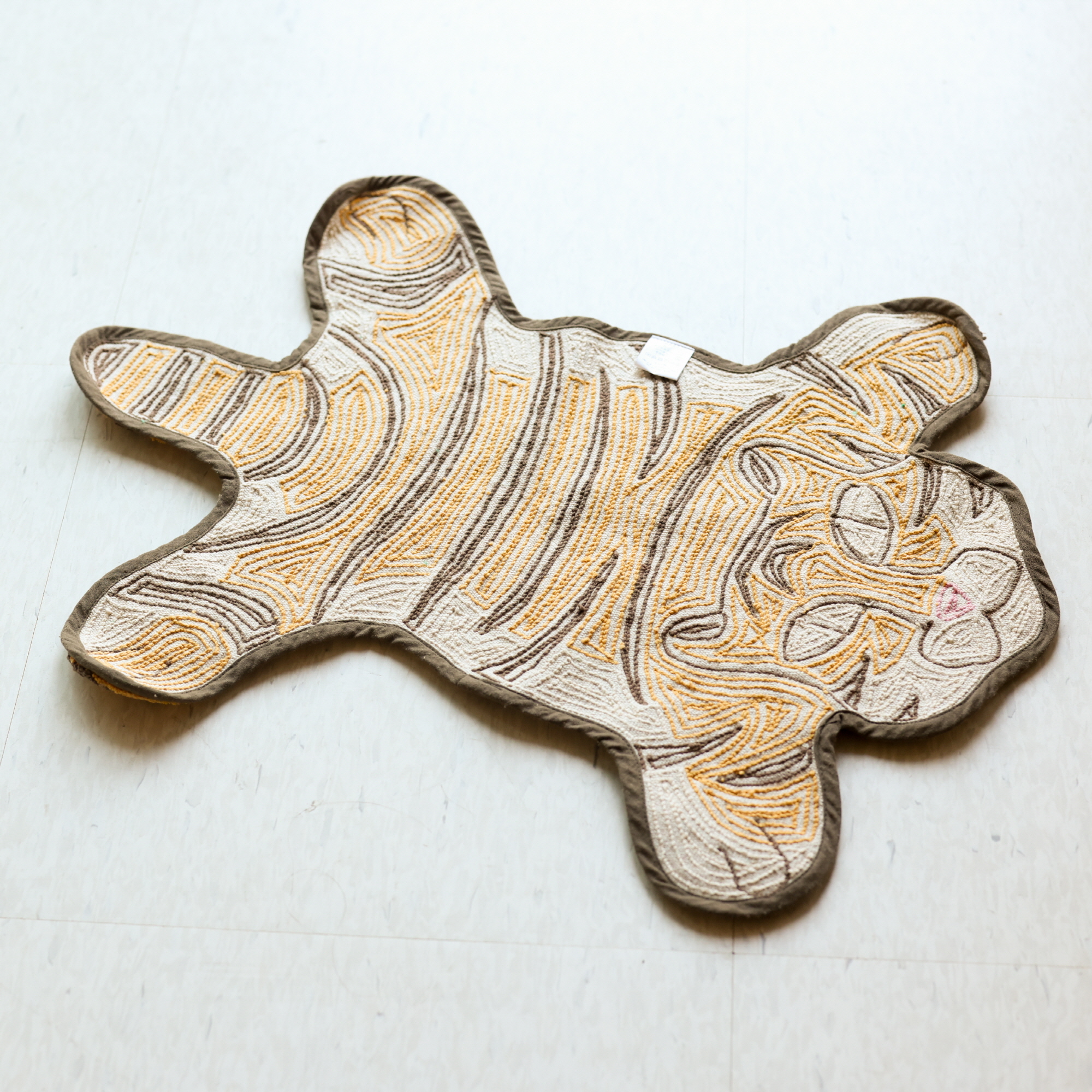 즐거운 동물원 순면 스몰 발매트 호랑이