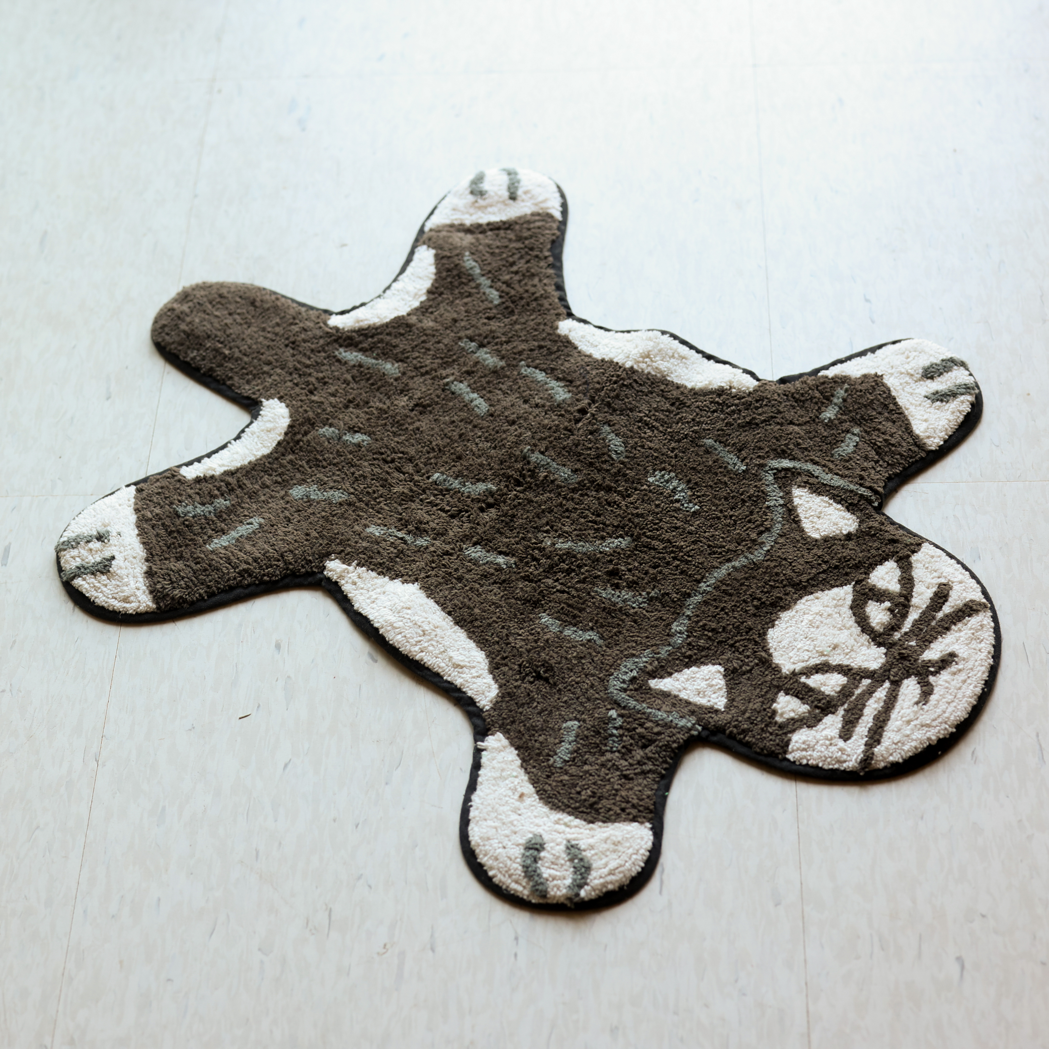 즐거운 동물원 순면 스몰 발매트 고양이