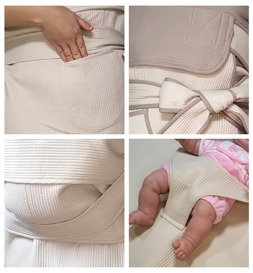 옹알옹알 아기 애기포대기 무지 클래식 외출 어부바 포대기