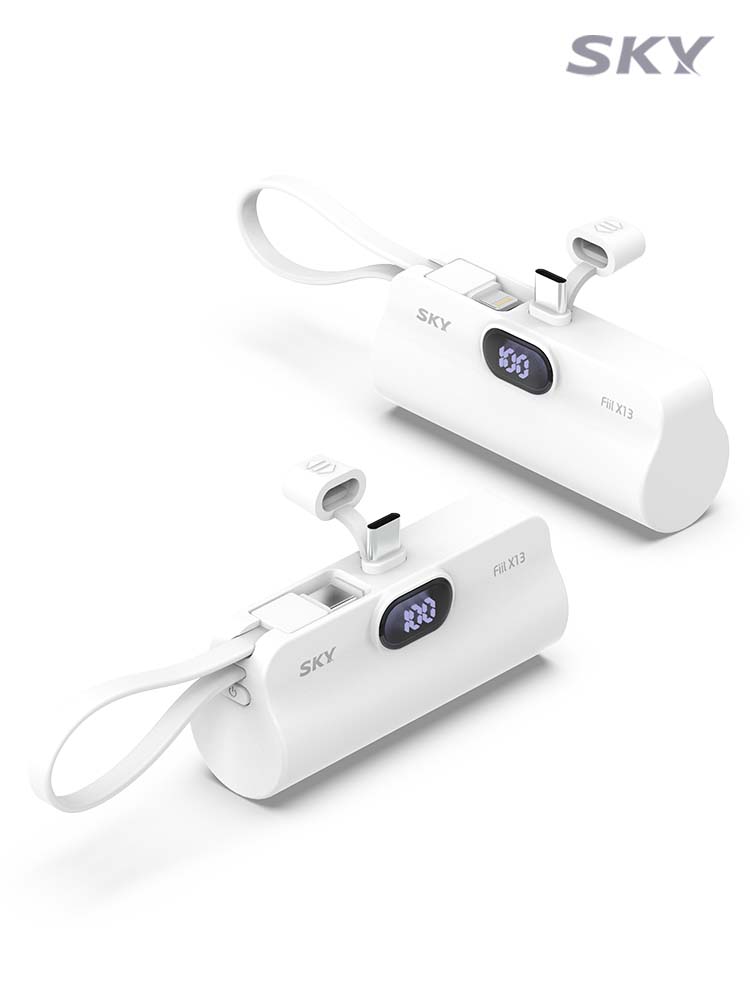 1+1 필 X13 LED 5000mAh 빌트인 C타입 L타입 도킹형 보조배터리 이미지 6
