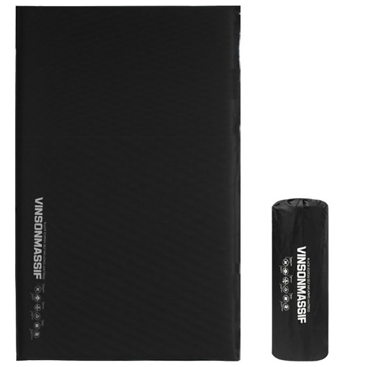 빈슨메시프 시그니처 엠보싱 자충매트 휴대용 차박 캠핑매트 자충 에어매트 더블, 8cm, 블랙