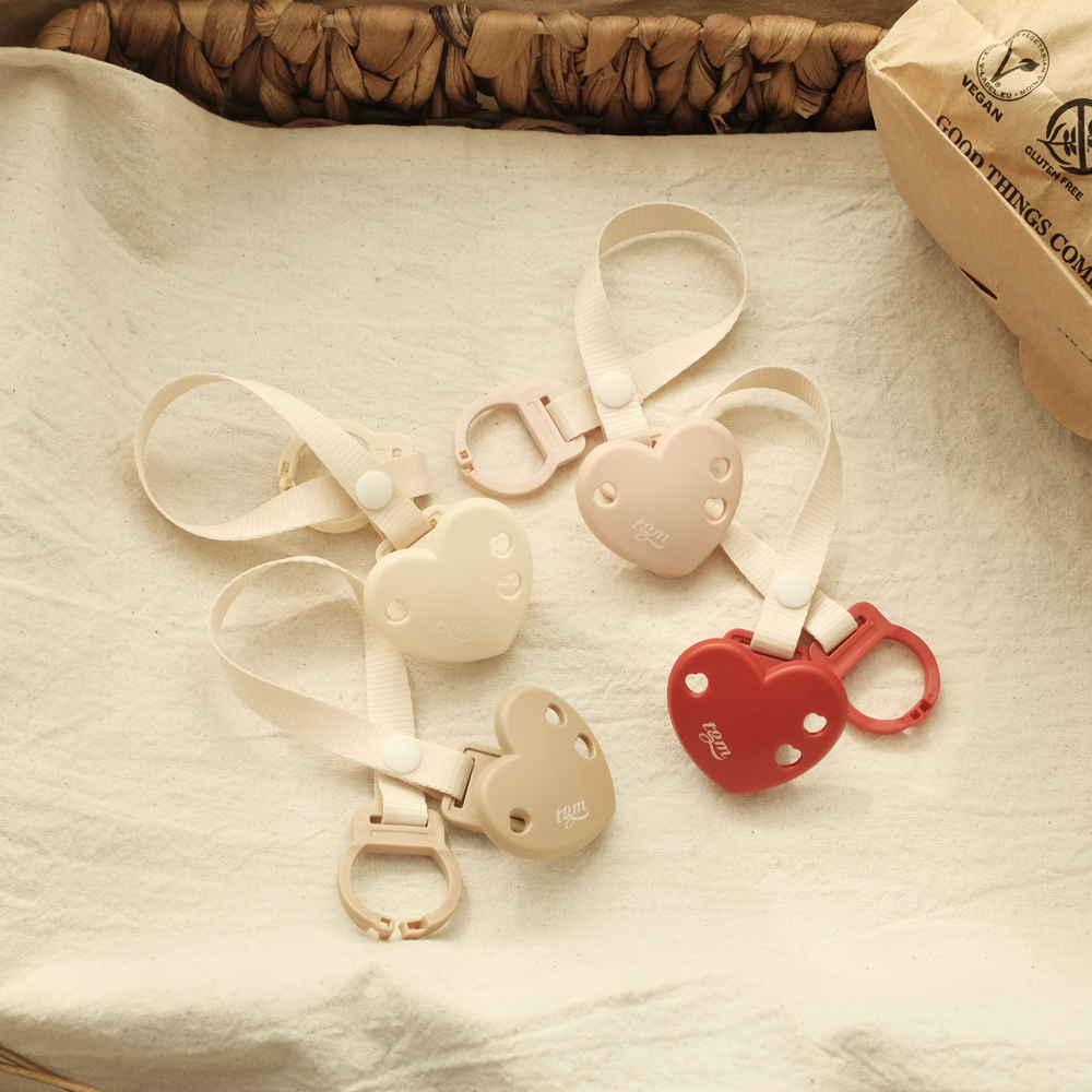 티지엠 하트 쪽쪽이클립 아기 쪽쪽이 노리개 스트랩 홀더 케이스