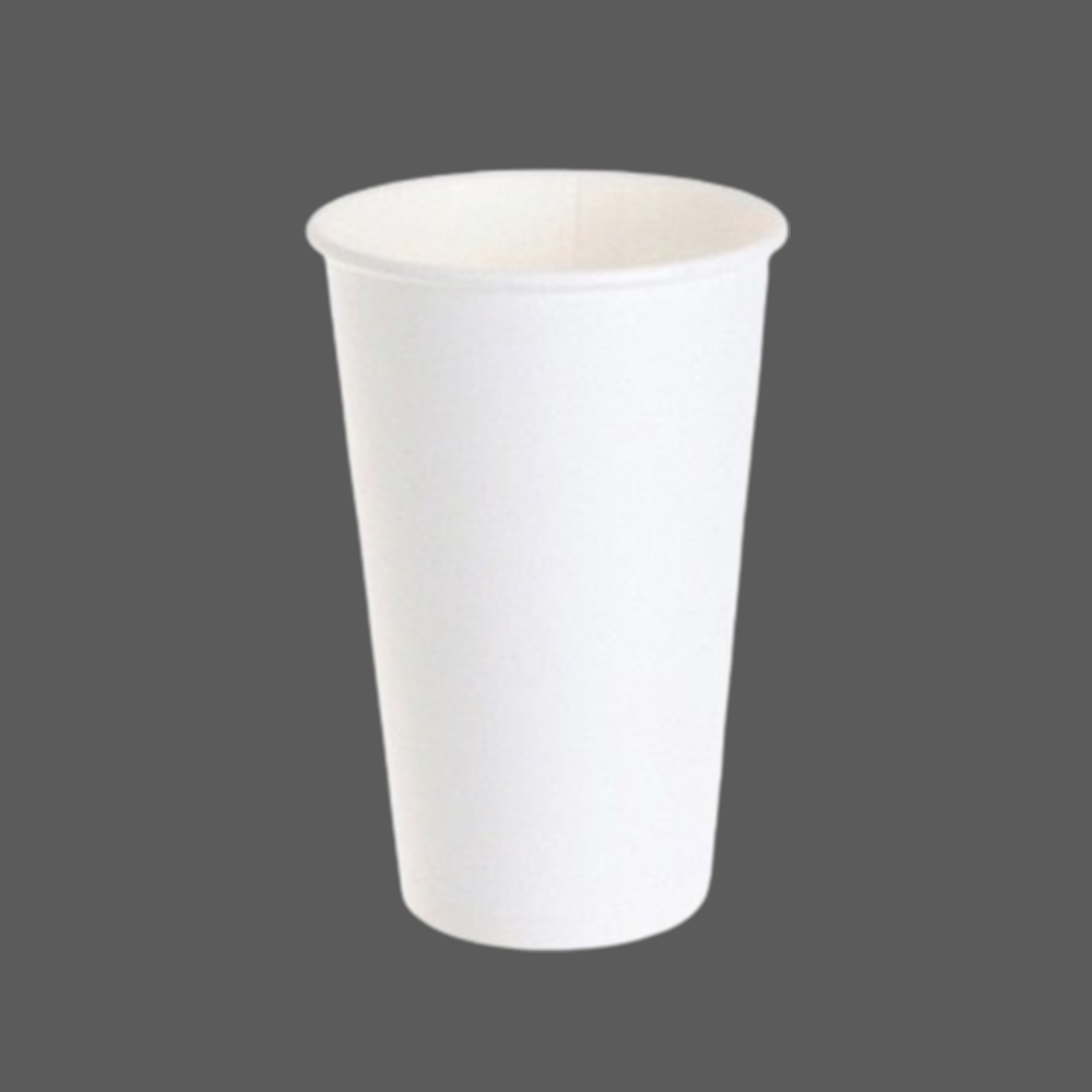 100개 세트 510ml 테이크아웃 종이컵 16oz 무지 일회용 두꺼운 컵 국내산 카페 - 상품 이미지