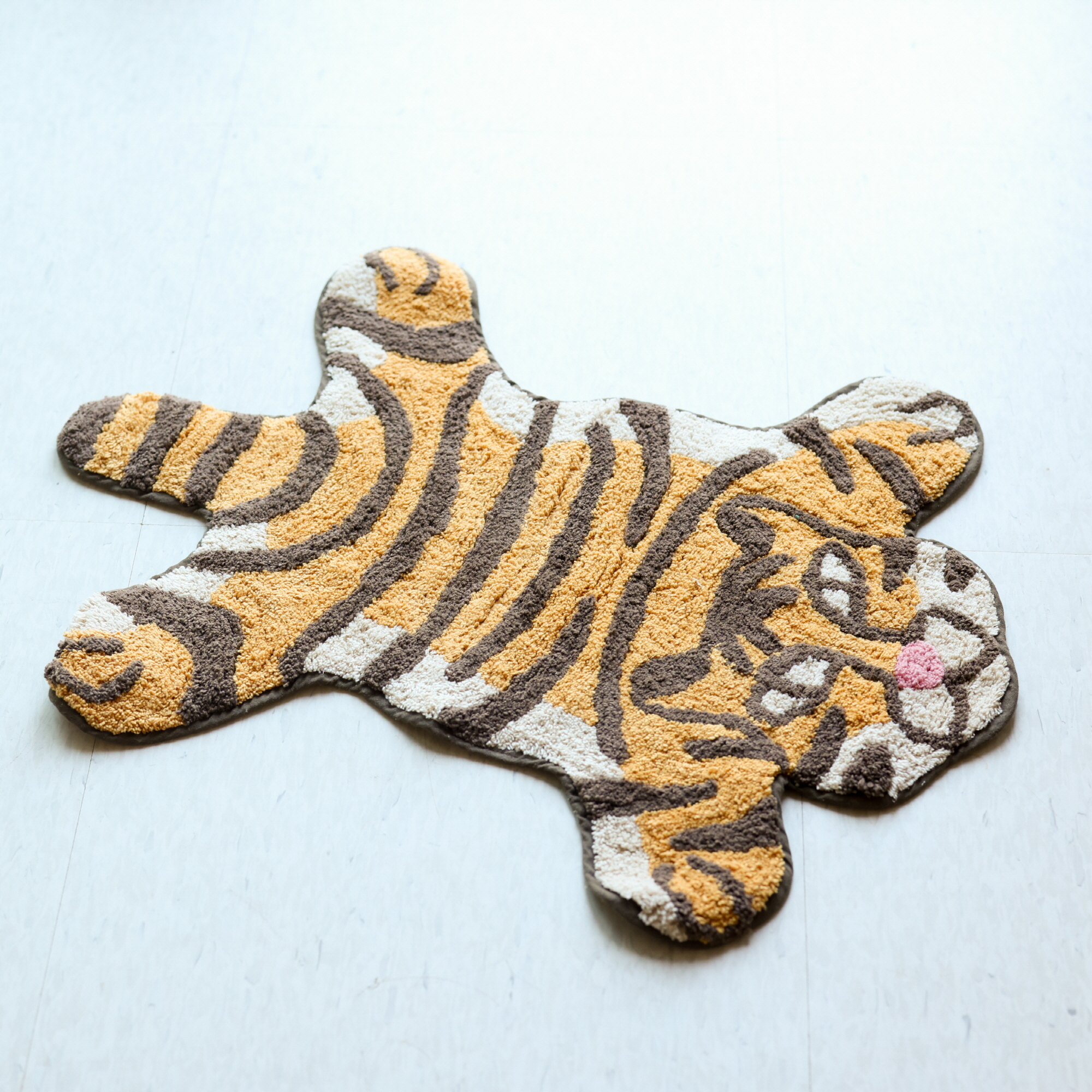 즐거운 동물원 순면 스몰 발매트 호랑이