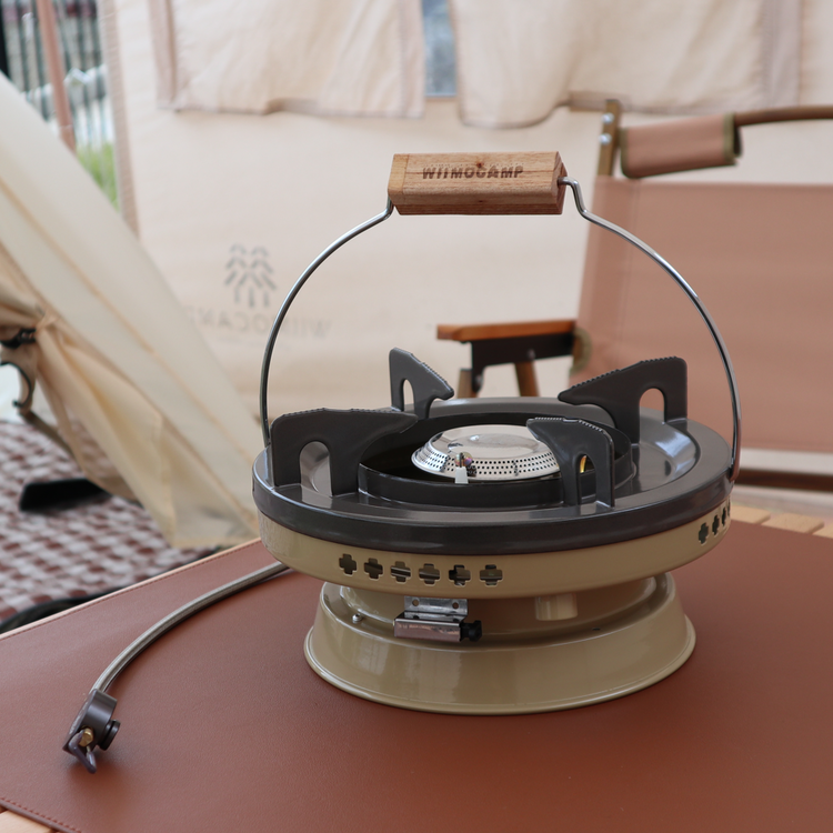 위모캠 오리엘 강염 캠핑 해바라기 버너 그리들 이소가스 나무손잡이 연장다리 가방 포함