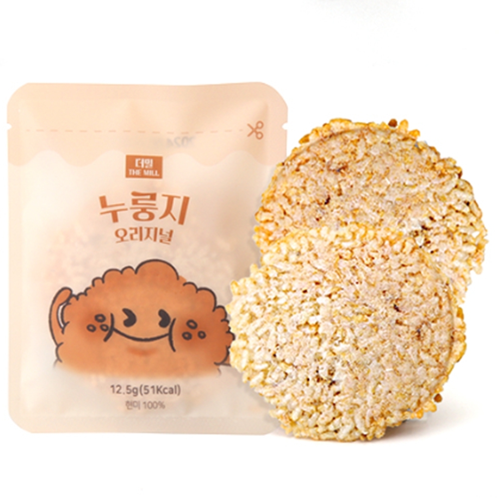 개별포장 현미 과자 비스켓 칩 누룽지 샌드 오리지널 12.5g, 16개입, 1개