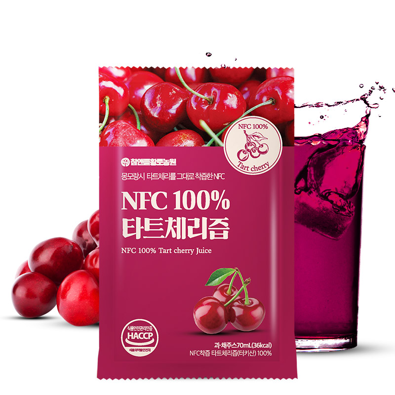 참앤들황토농원 NFC 100% 타트체리 주스 착즙 원액 70ml 30포, 1개 이미지 3