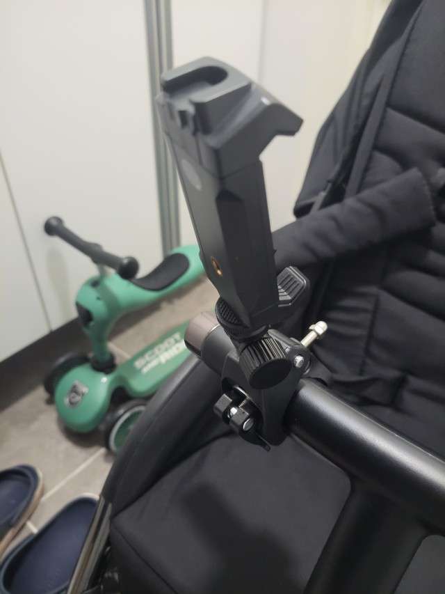유모차 핸드폰거치대 헬스장 런닝머신 클램프 봉 거치대 - 상세 이미지 5