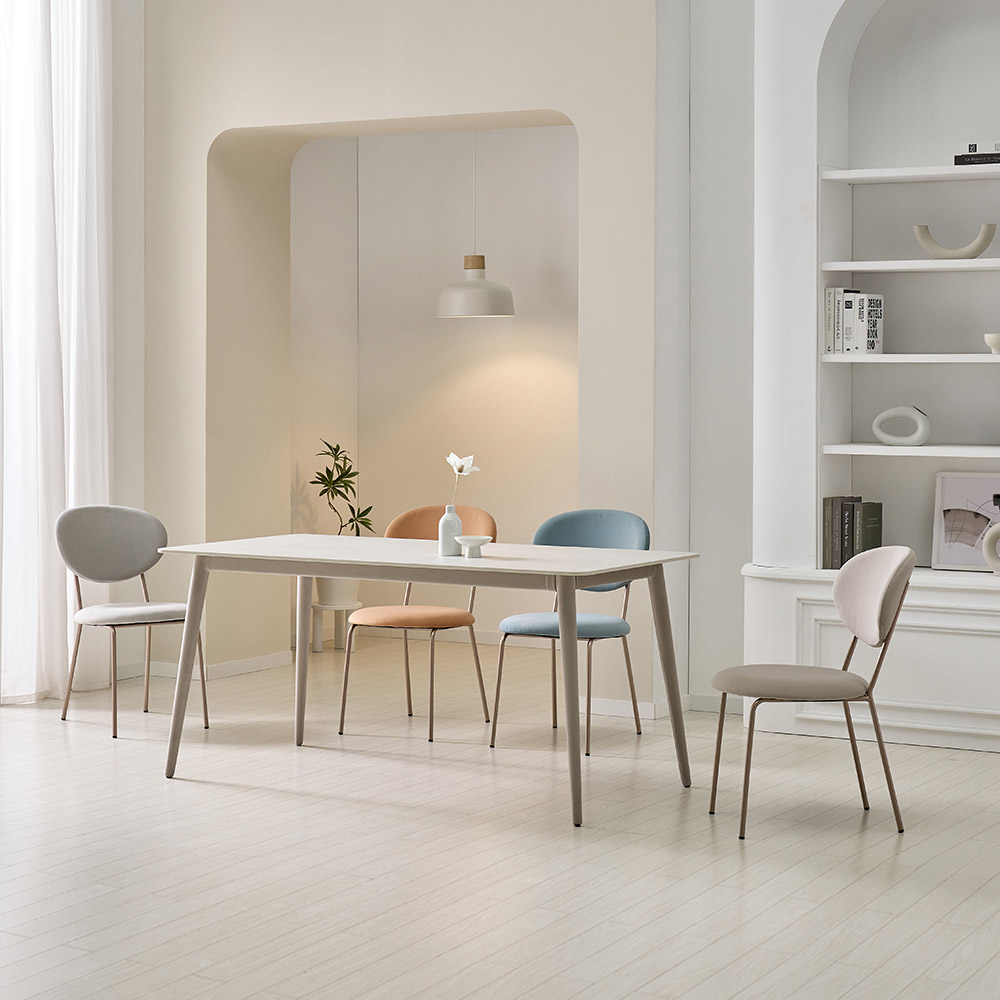 쏠앤까사 로즈 포세린 세라믹 식탁세트 4인용 1300 1600