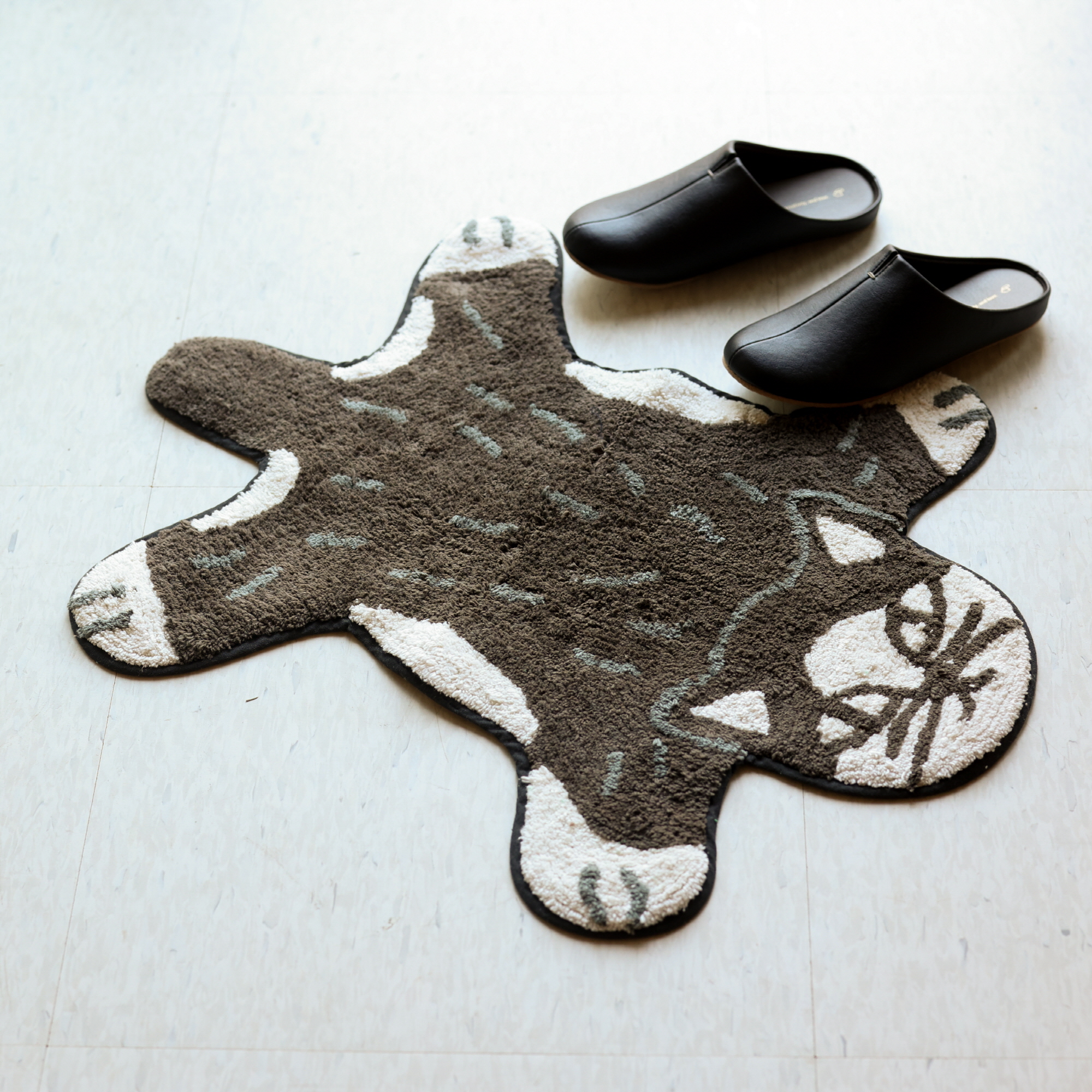 즐거운 동물원 순면 스몰 발매트 고양이