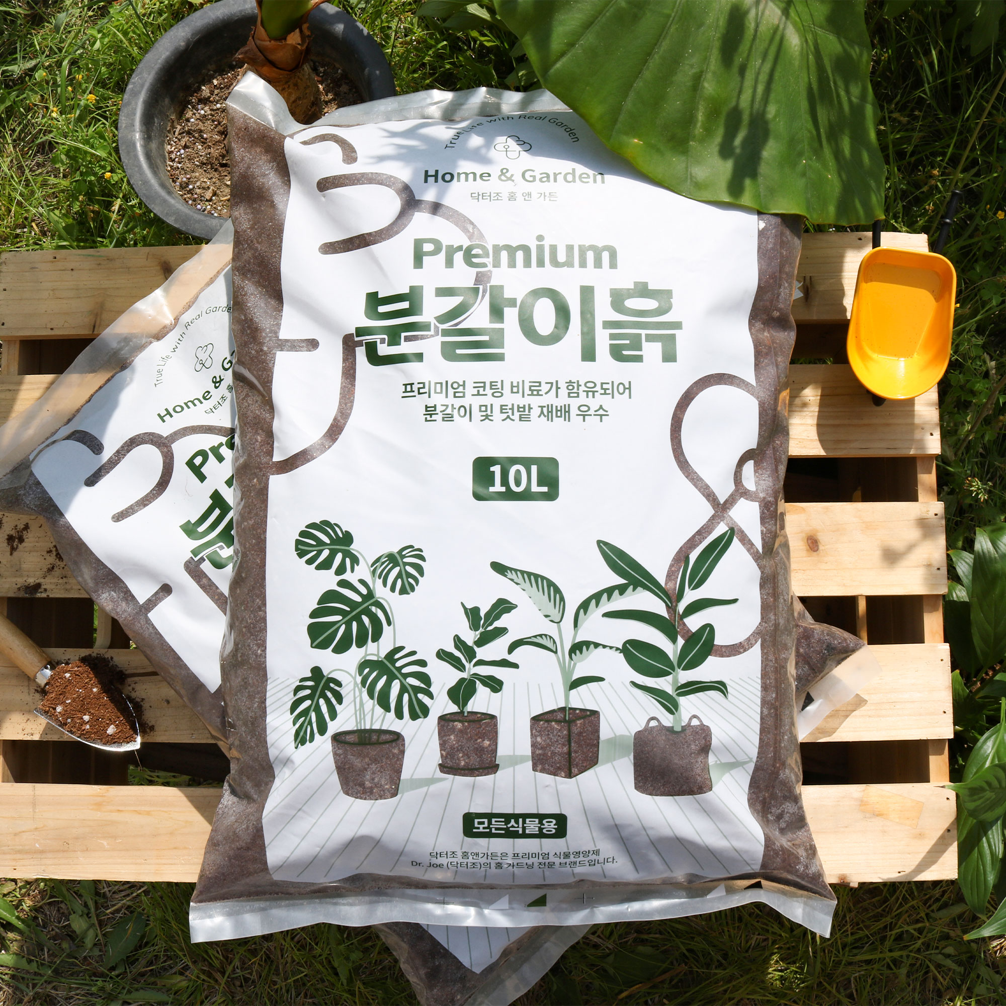 닥터조 프리미엄 분갈이흙 10L 코팅비료 텃밭재배 원예용 상토 화분흙 마사토 비료 거름 - 상세 이미지 3