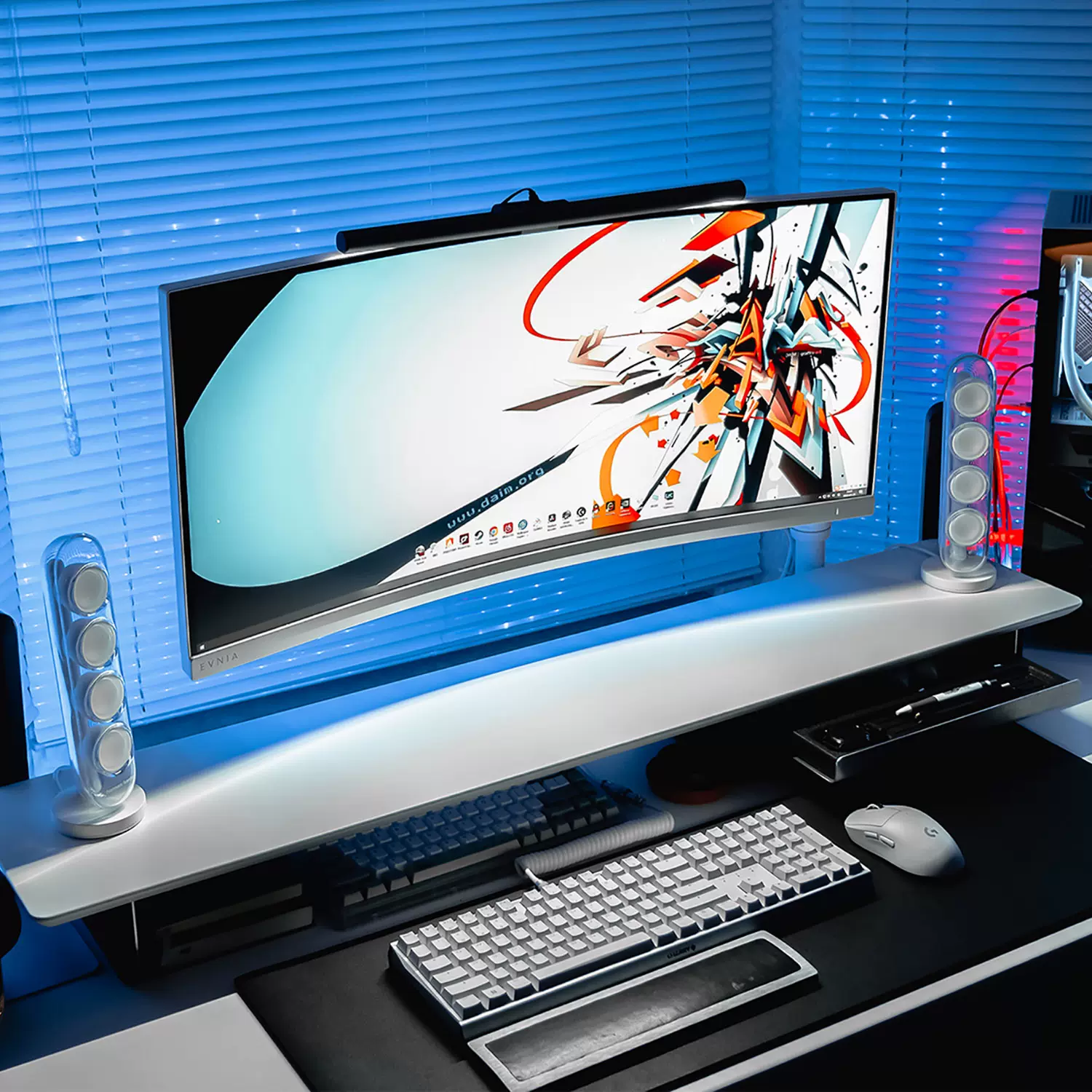 히든피스 라리케어 원목 데스크 컴퓨터 책상 듀얼 모니터 선반 받침대 ULTRA