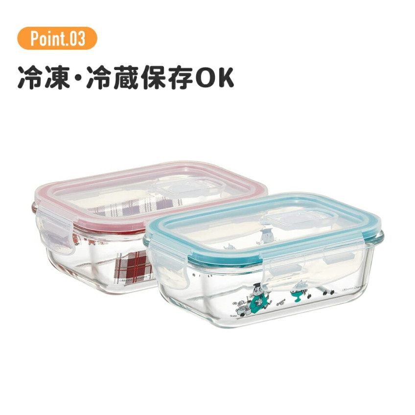 스케이터 미피 캐릭터 4면락 내열유리 보존용기 370ml GBST4 - 하카타몰