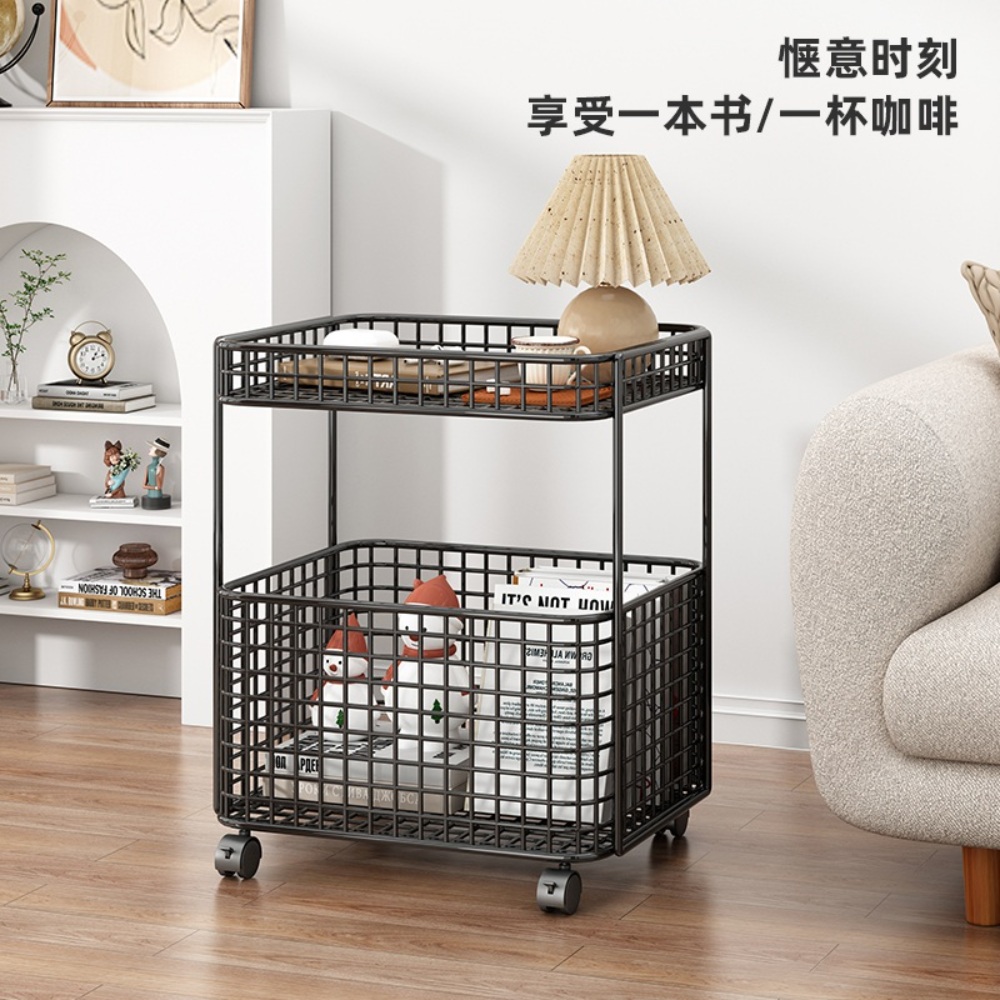 북 카트 도서관 가정용 수납 책꽂이 정리함 책 트레이 3단 책트롤리 - 상세 이미지 3