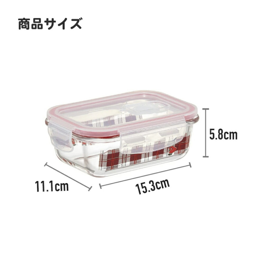 스케이터 미피 캐릭터 4면락 내열유리 보존용기 370ml GBST4 - 하카타몰