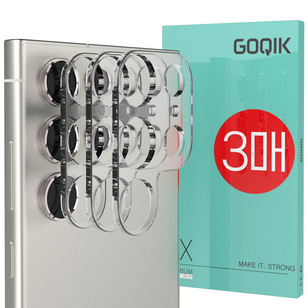 투명 카메라보호 풀커버 강화유리 2.5D플러스 액정필름 갤럭시S24 울트라, 3매입 - 메인 이미지
