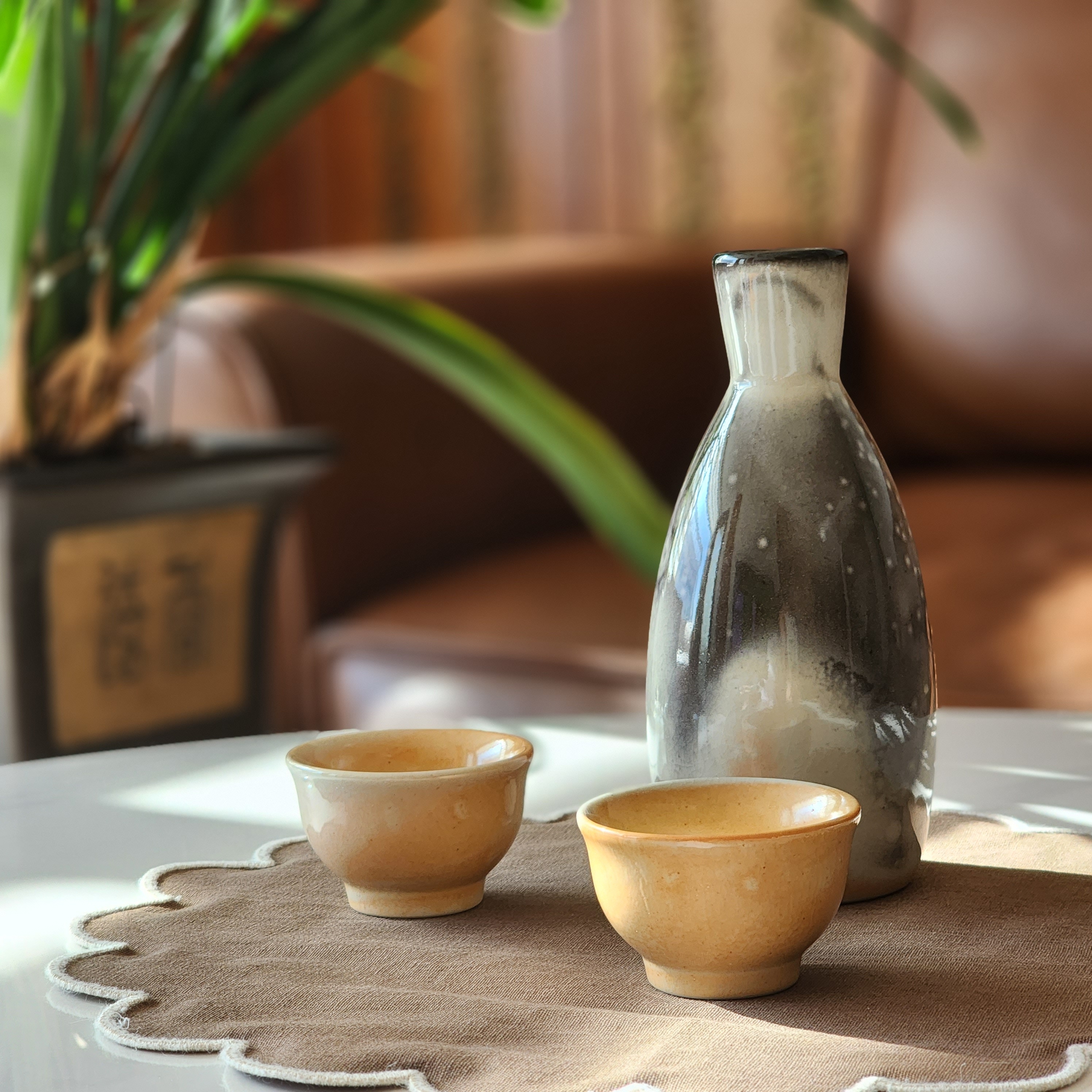 [달안개] 2차 입고 현-아트 주병 세트 막걸리 고량주 사케 술 잔 도자기 술병 3pcs