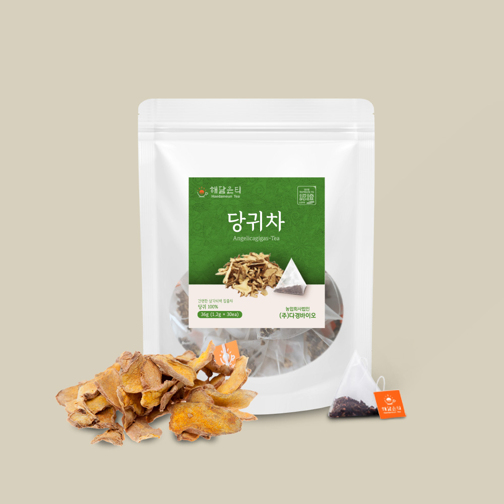 해담은티 국산 볶은 당귀차 생분해티백 1.2g x 30개입 - 상품 이미지