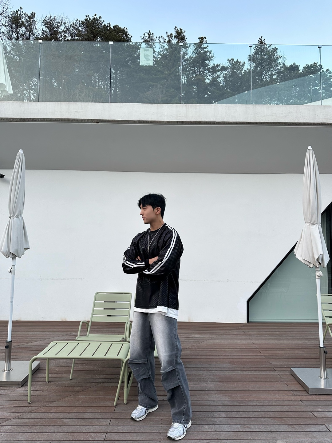 남녀공용 맨투맨 고프코어맨투맨 커플오버핏 이미지 2