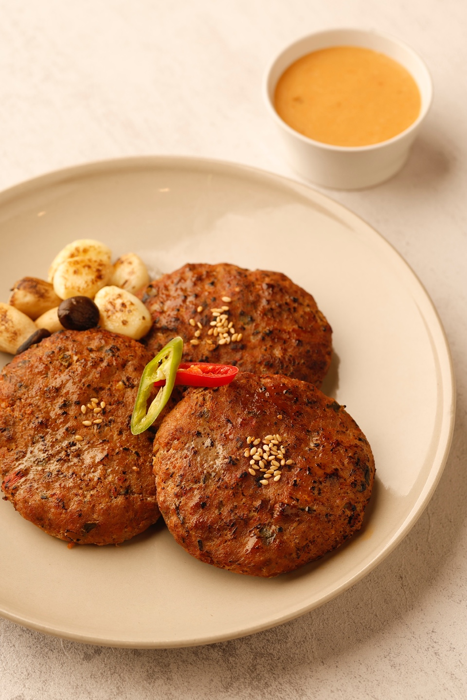 매운 떡갈비 한우 한돈 청양고추 실비 현풍 매운맛 90g 5장 : 현풍떡갈비