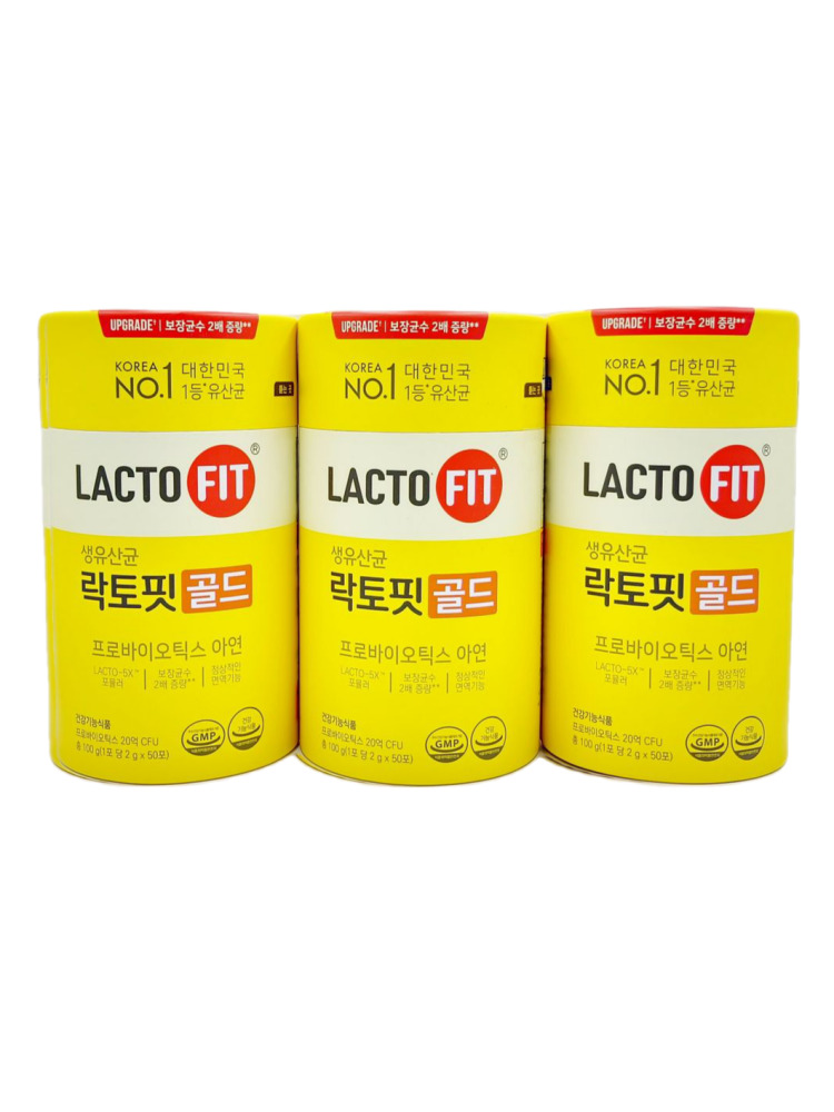 (3통) NEW 리뉴얼 보장균수 2배 종근당건강 락토핏 생유산균골드 150포 5개월
