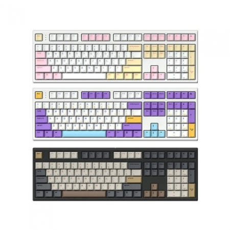 한성컴퓨터 GK787SE OfficeMaster 기계식 게이밍 키보드 뽀송 (블루베리 스무디, 38g)