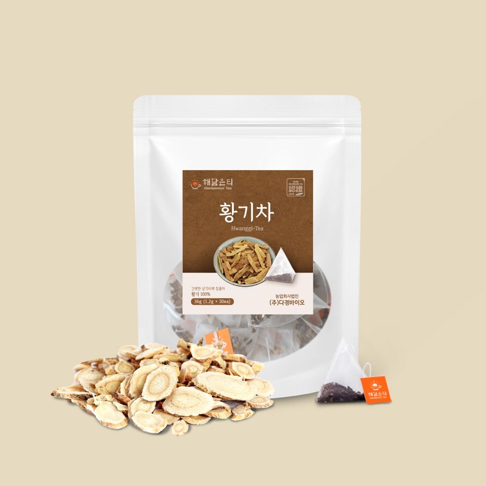 해담은티 국산 볶은 황기차 생분해티백 1.2g x 30개입 - 상품 이미지